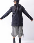 【Andrea Ya'aqov】 UNISEX COTTON HOODIE TOP OPF61_BLACK