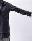 【Andrea Ya'aqov】 UNISEX COTTON HOODIE TOP OPF61_BLACK