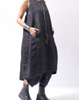 【RUNDHOLZ】 BACK OPEN COCOON LINEN DRESS 241 0917_BLACK