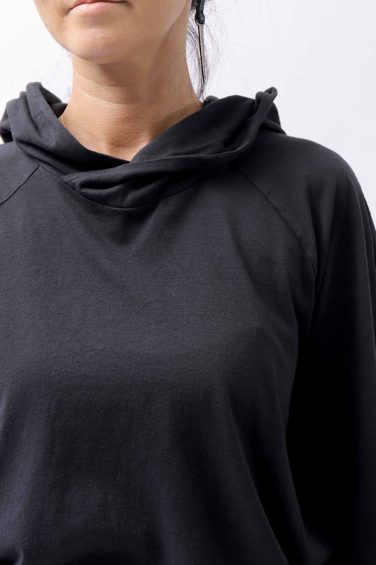 【Andrea Ya&#39;aqov】 UNISEX COTTON HOODIE TOP OPF61_BLACK