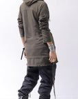 【Andrea Ya'aqov】 UNISEX COTTON HOODIE TOP OPF61_OLIVE MILITARY