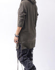 【Andrea Ya'aqov】 UNISEX COTTON HOODIE TOP OPF61_OLIVE MILITARY