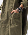 【bajra】 UNISEX TWILLED COTTON BACK DRAPE CARDIGAN COAT 160QB01LG_KHAKI BROWN