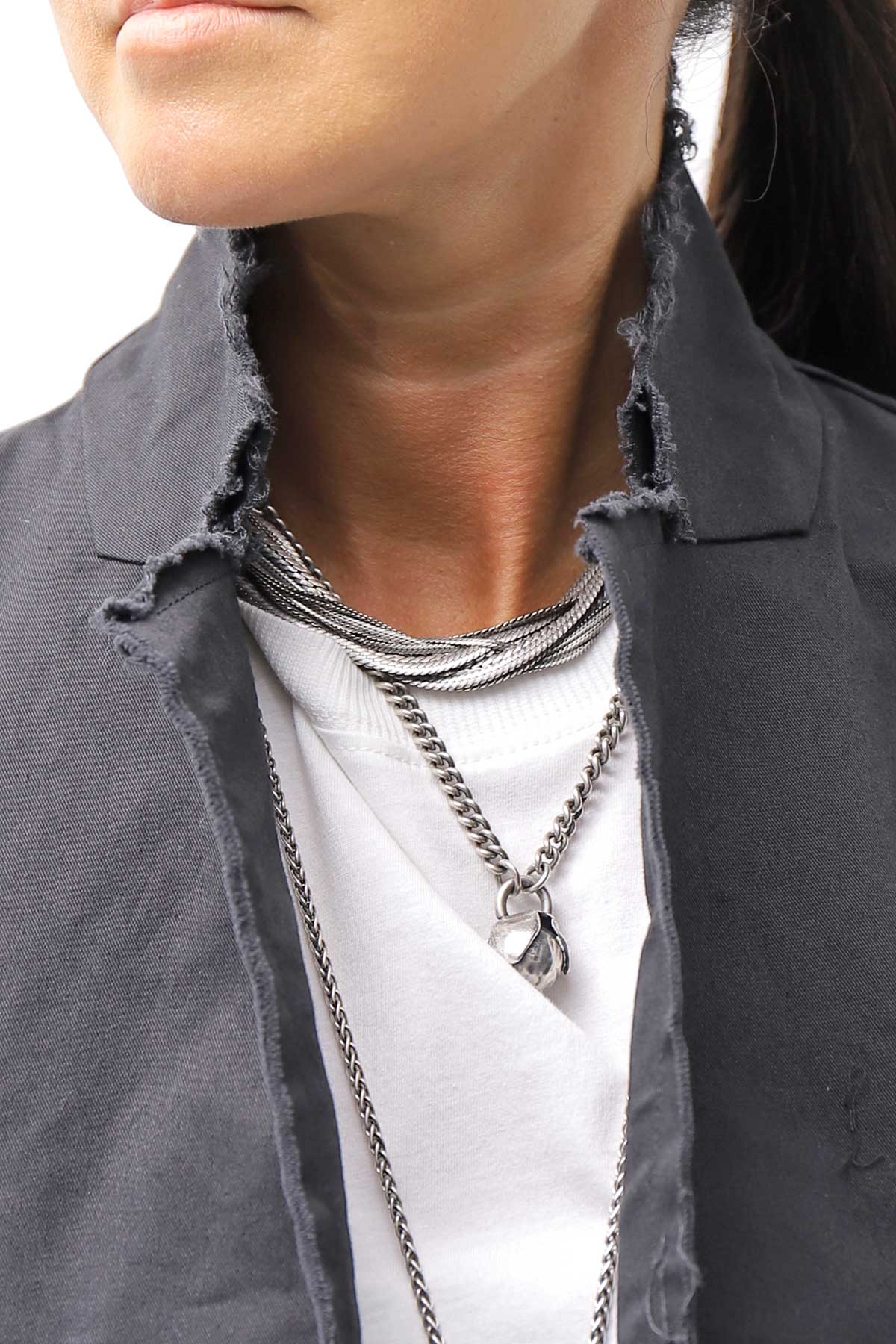 【bajra】 UNISEX TWILLED COTTON BACK DRAPE SHIRT CARDIGAN 160QB01SH_BLACK