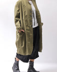 【bajra】 UNISEX TWILLED COTTON BACK DRAPE SHIRT CARDIGAN 160QB01SH_KHAKI BROWN