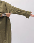 【bajra】 UNISEX TWILLED COTTON BACK DRAPE SHIRT CARDIGAN 160QB01SH_KHAKI BROWN