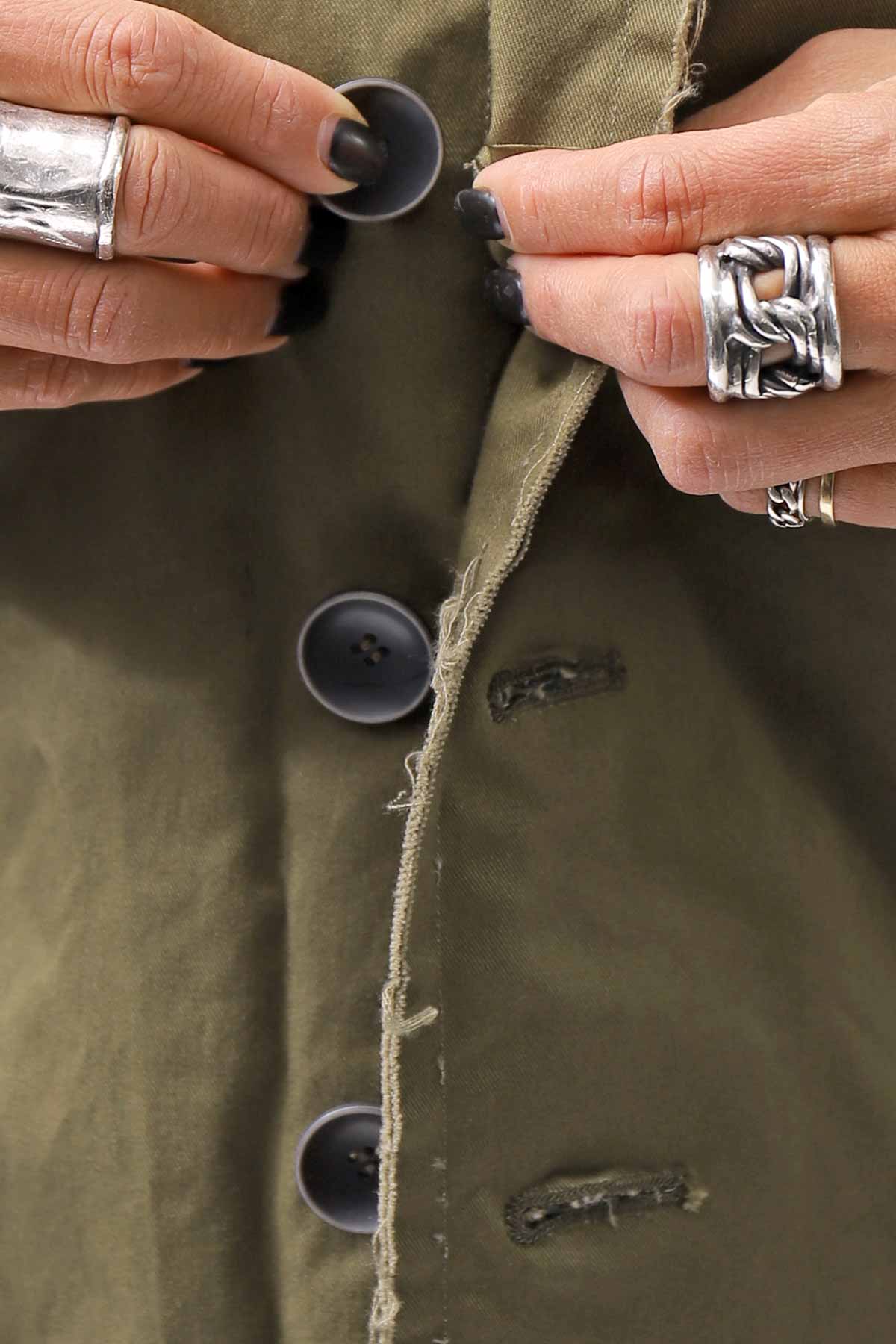【bajra】 UNISEX TWILLED COTTON BACK DRAPE SHIRT CARDIGAN 160QB01SH_KHAKI BROWN