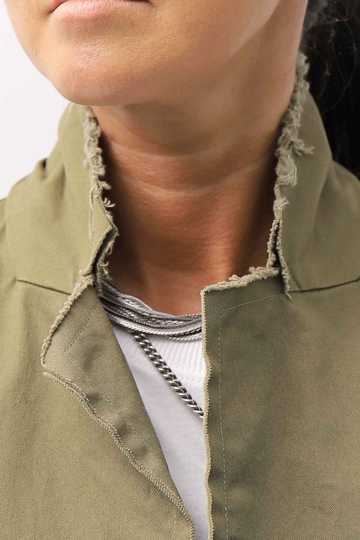 【bajra】 UNISEX TWILLED COTTON BACK DRAPE SHIRT CARDIGAN 160QB01SH_KHAKI BROWN