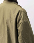 【bajra】 UNISEX TWILLED COTTON BACK DRAPE SHIRT CARDIGAN 160QB01SH_KHAKI BROWN