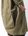 【bajra】 UNISEX TWILLED COTTON BACK DRAPE SHIRT CARDIGAN 160QB01SH_KHAKI BROWN