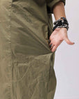 【bajra】 UNISEX TWILLED COTTON BACK DRAPE SHIRT CARDIGAN 160QB01SH_KHAKI BROWN