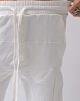 【thom/krom】 UNISEX MIXED COTTON RIB PANTS MST512_CREAM