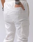 【thom/krom】 UNISEX MIXED COTTON RIB PANTS MST512_CREAM