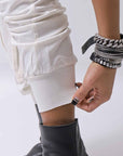 【thom/krom】 UNISEX MIXED COTTON RIB PANTS MST512_CREAM