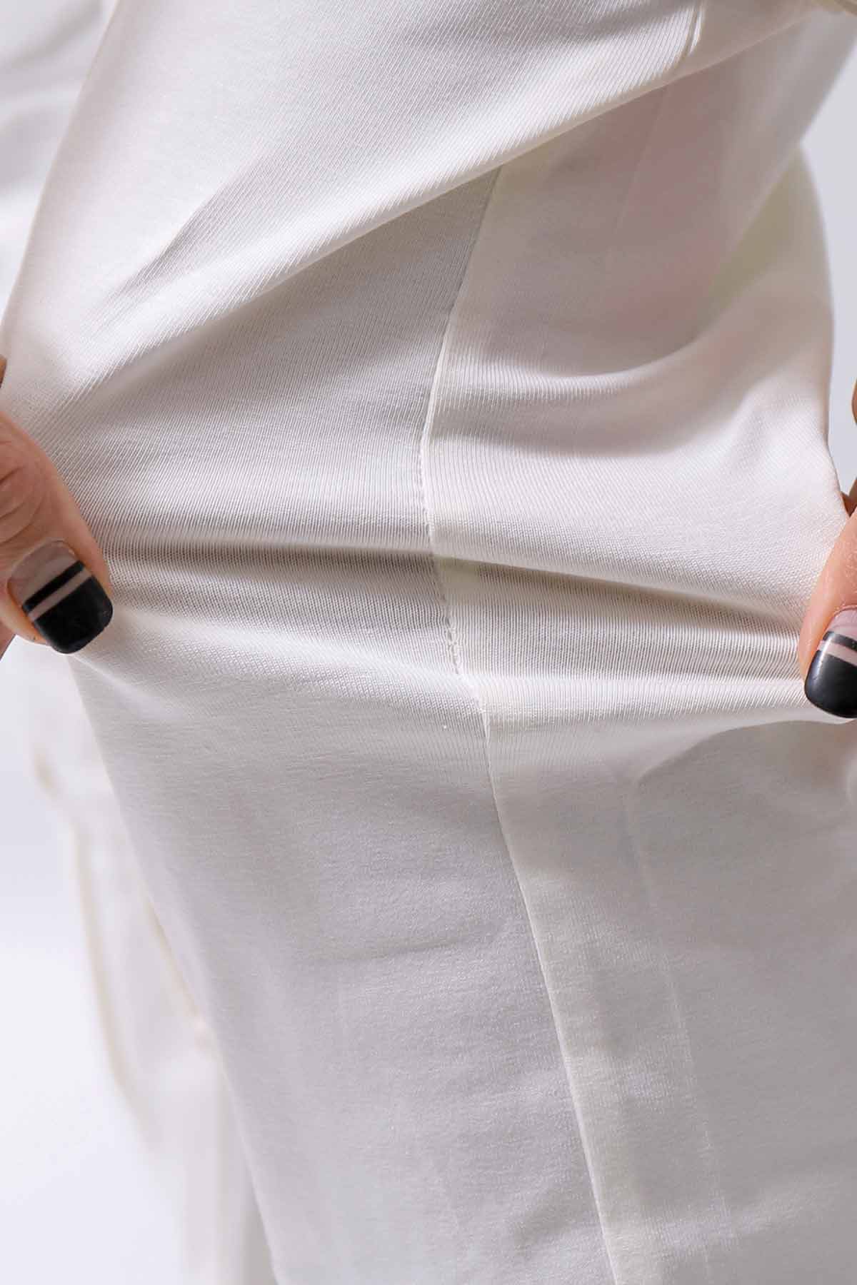 【thom/krom】 UNISEX MIXED COTTON RIB PANTS MST512_CREAM