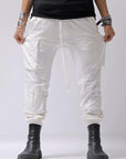 【thom/krom】 UNISEX MIXED COTTON RIB PANTS MST512_CREAM