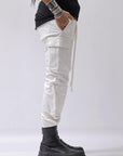 【thom/krom】 UNISEX MIXED COTTON RIB PANTS MST512_CREAM