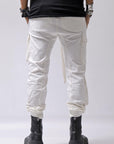 【thom/krom】 UNISEX MIXED COTTON RIB PANTS MST512_CREAM