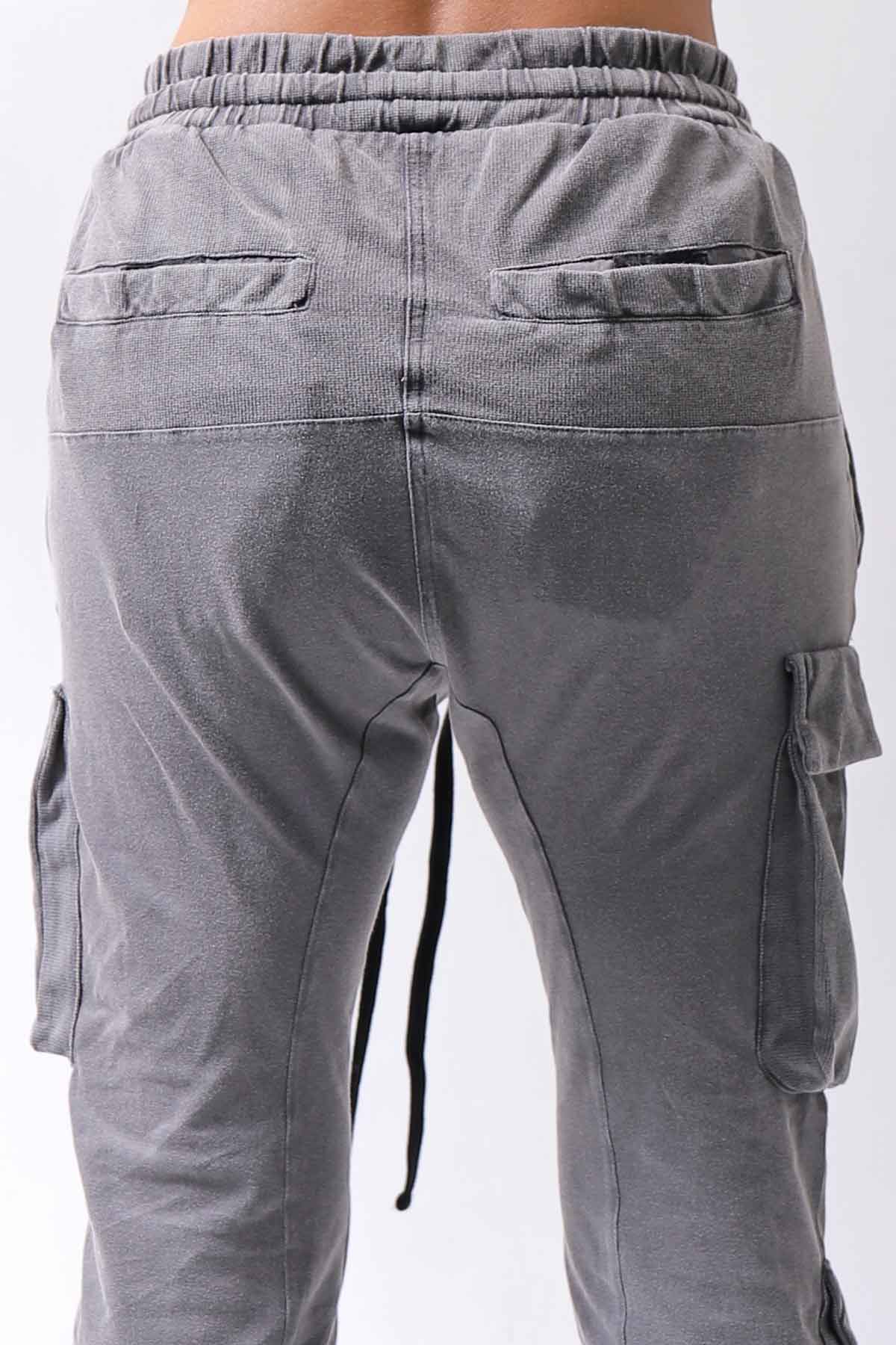 【thom/krom】 UNISEX MIXED COTTON RIB PANTS MST512_DARK USED GREY