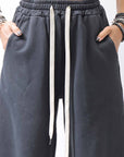 【NOSTRASANTISSIMA】SWEAT COTTON WIDE EASY PANTS FP141_BLACK