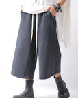 【NOSTRASANTISSIMA】SWEAT COTTON WIDE EASY PANTS FP141_BLACK