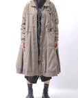 【RUNDHOLZ】 UNISEX ZIPED POCKETS＆HOOD LONG COAT 260 1208_DUNE