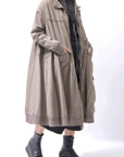 【RUNDHOLZ】 UNISEX ZIPED POCKETS＆HOOD LONG COAT 260 1208_DUNE