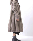 【RUNDHOLZ】 UNISEX ZIPED POCKETS＆HOOD LONG COAT 260 1208_DUNE