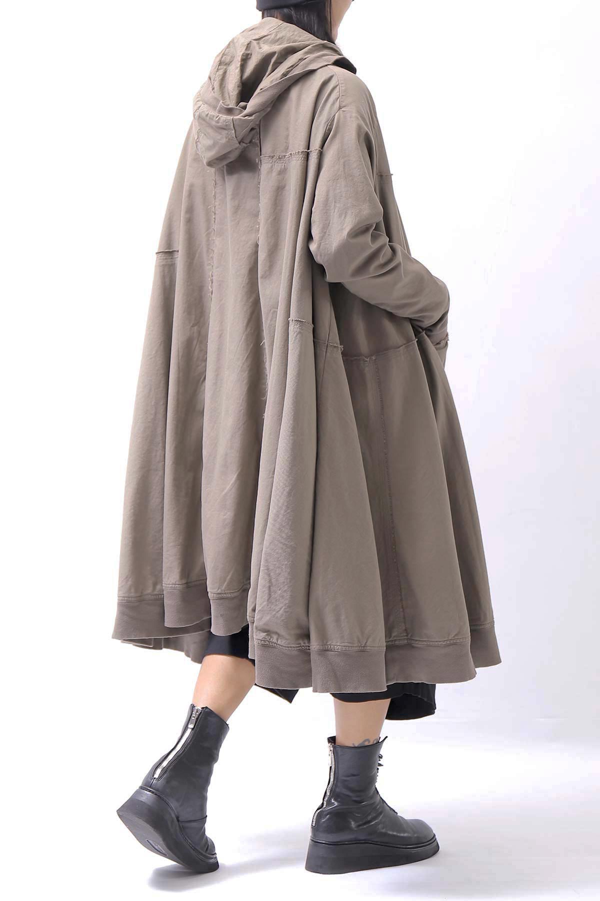 【RUNDHOLZ】 UNISEX ZIPED POCKETS＆HOOD LONG COAT 260 1208_DUNE