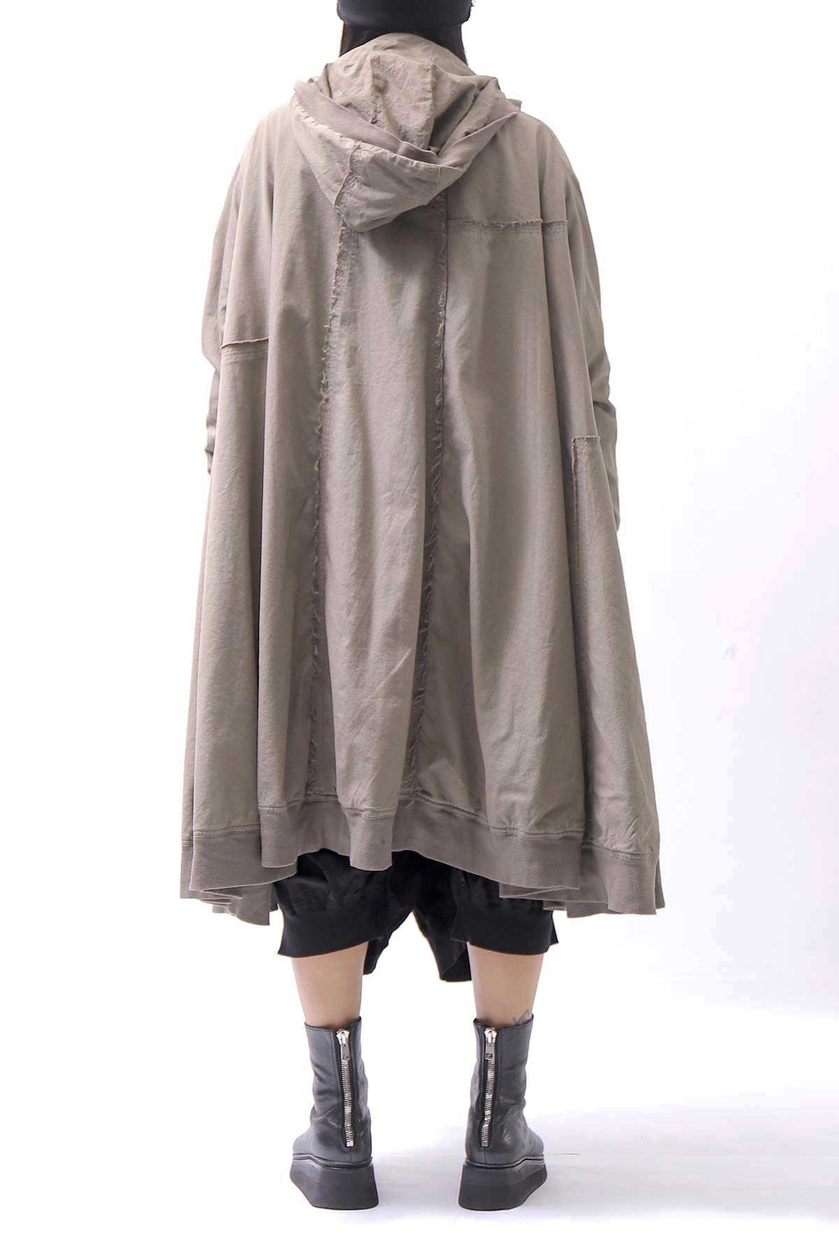 【RUNDHOLZ】 UNISEX ZIPED POCKETS＆HOOD LONG COAT 260 1208_DUNE