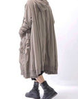 【RUNDHOLZ】 UNISEX ZIPED POCKETS＆HOOD LONG COAT 260 1208_DUNE