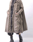 【RUNDHOLZ】 UNISEX ZIPED POCKETS＆HOOD LONG COAT 260 1208_DUNE