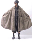 【RUNDHOLZ】 UNISEX ZIPED POCKETS＆HOOD LONG COAT 260 1208_DUNE