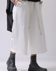 【NOSTRASANTISSIMA】SWEAT COTTON WIDE EASY PANTS FP141_WHITE