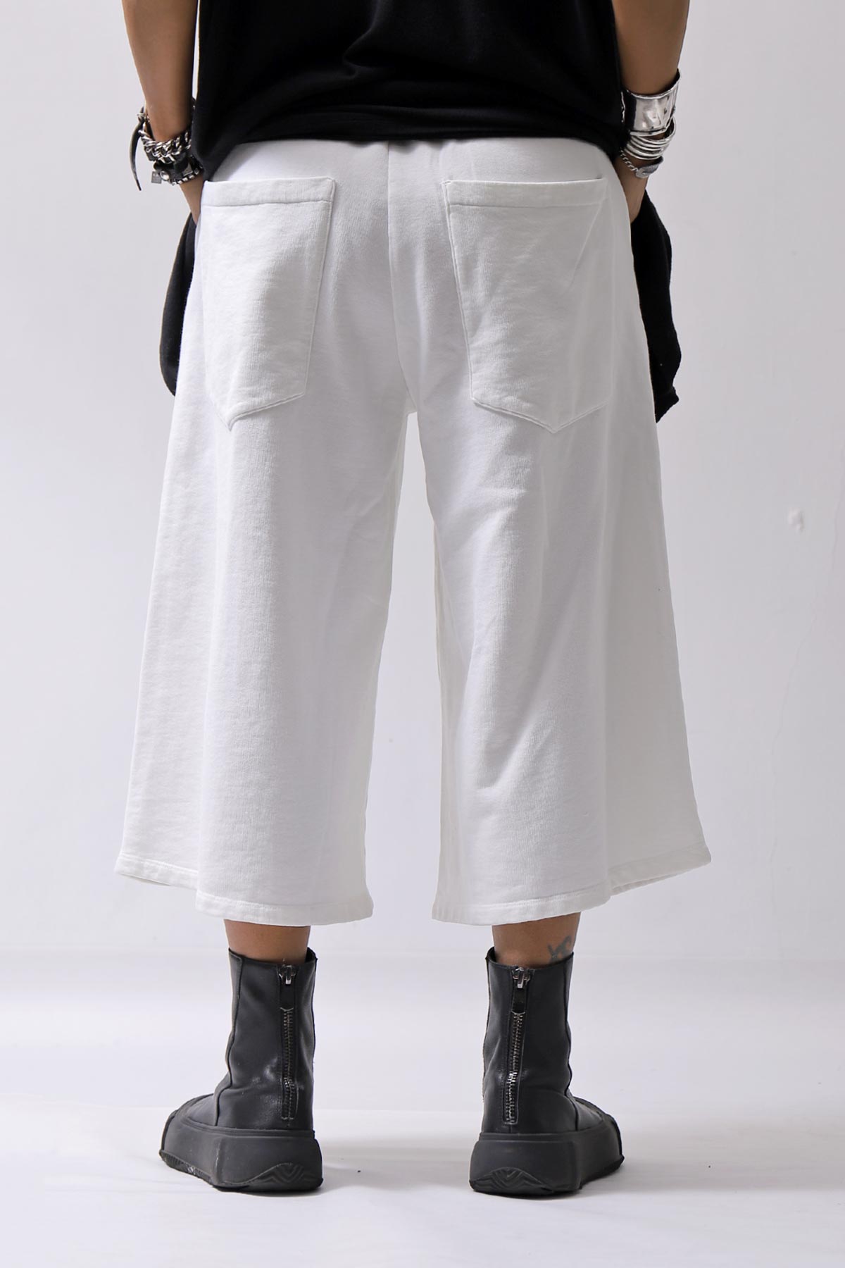 【NOSTRASANTISSIMA】SWEAT COTTON WIDE EASY PANTS FP141_WHITE