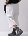 【NOSTRASANTISSIMA】SWEAT COTTON WIDE EASY PANTS FP141_WHITE