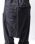 【studio b3】 UNSEX DENIM&SWEAT BOX SARROUEL PANTS RBB1974_BLACK