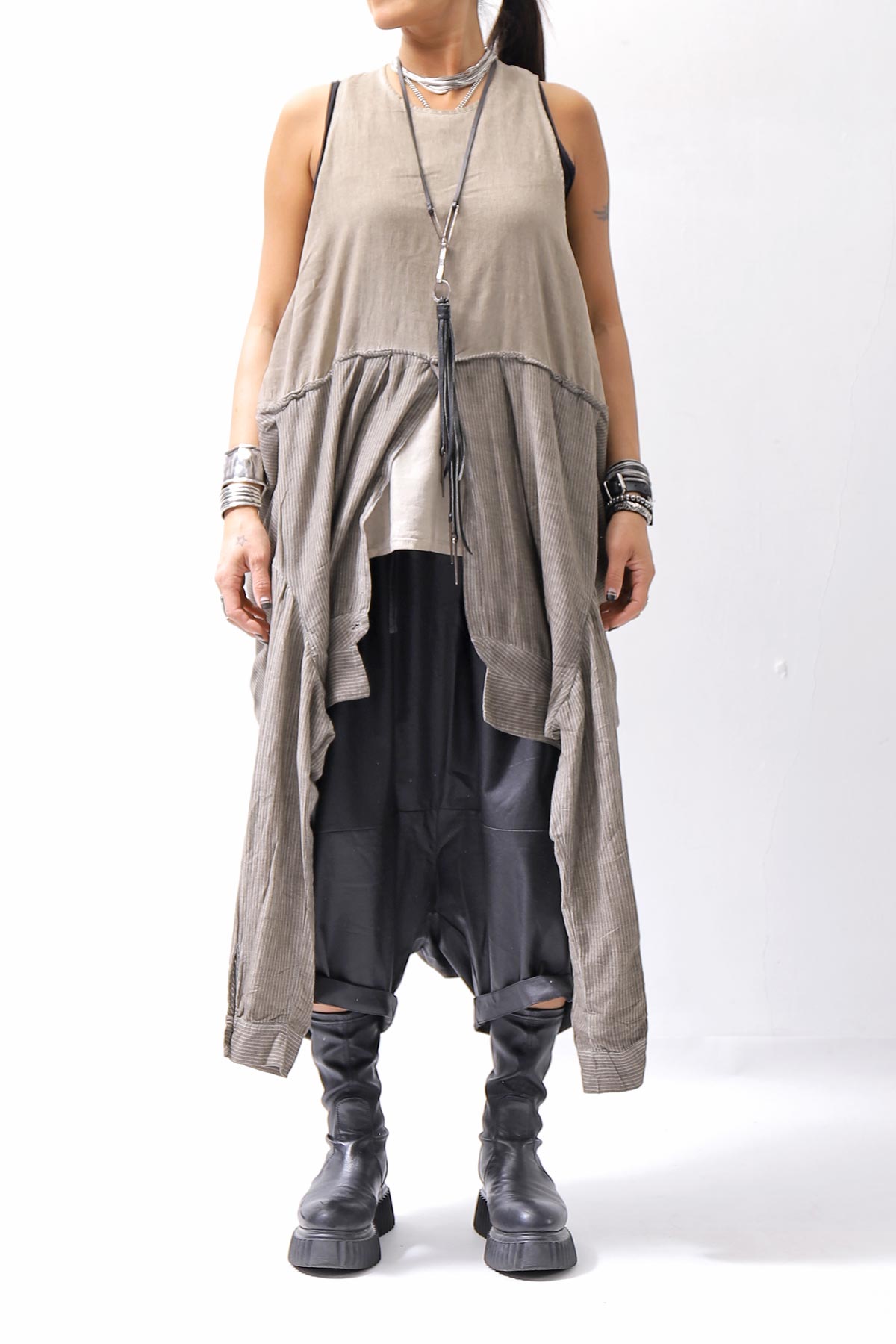 【studio b3】 MULTIWAY TOP&amp;SLEEVELESS TOP SET NB2156_SAND OLD DYE
