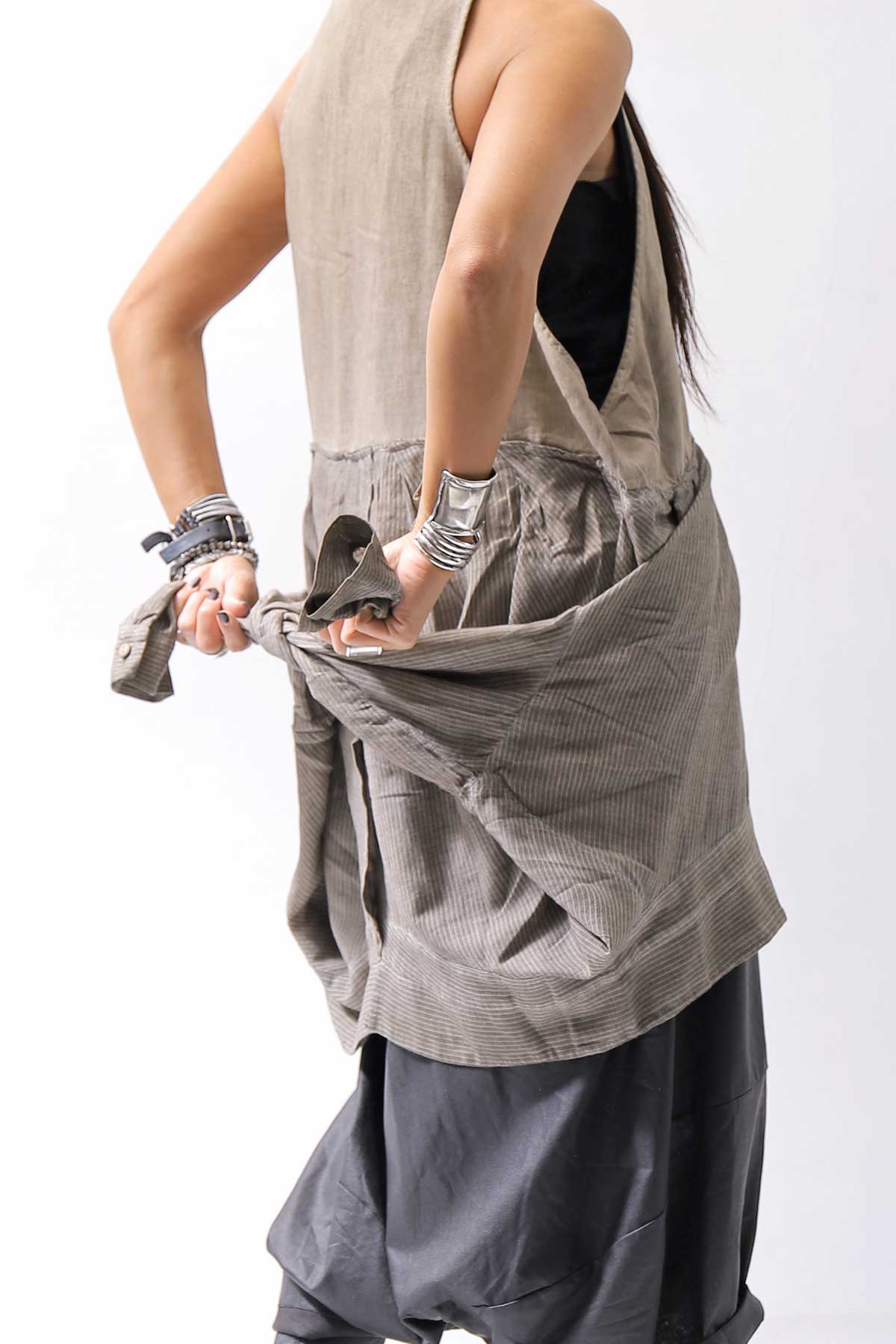 【studio b3】 MULTIWAY TOP&amp;SLEEVELESS TOP SET NB2156_SAND OLD DYE