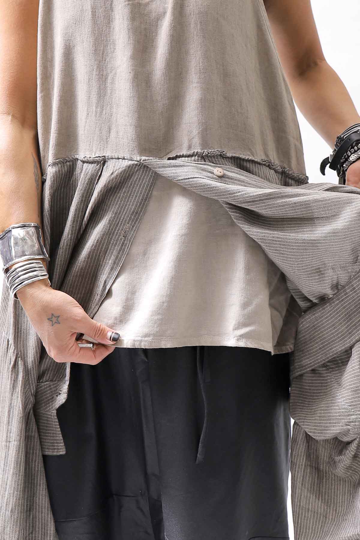 【studio b3】 MULTIWAY TOP&amp;SLEEVELESS TOP SET NB2156_SAND OLD DYE