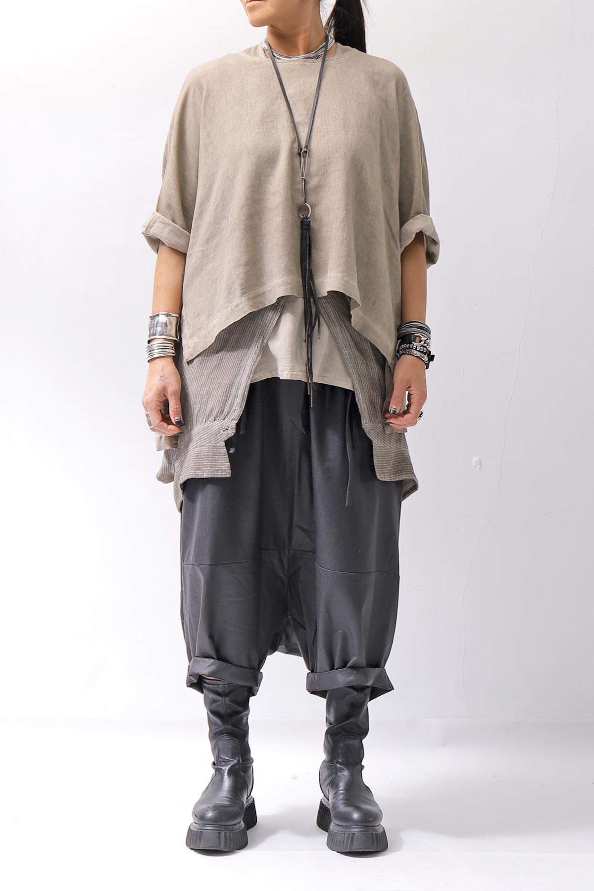 【studio b3】 MULTIWAY TOP&amp;SLEEVELESS TOP SET NB2156_SAND OLD DYE