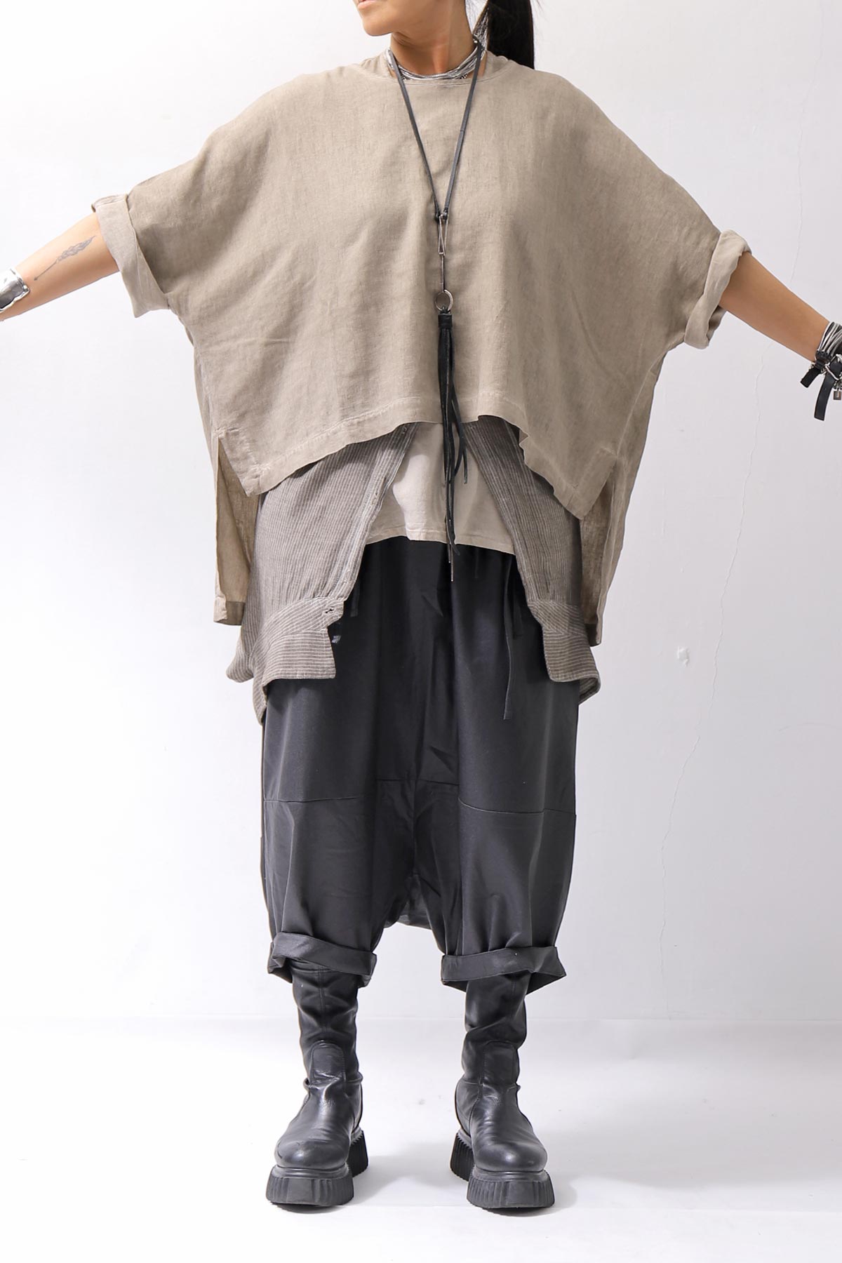【studio b3】 MULTIWAY TOP&amp;SLEEVELESS TOP SET NB2156_SAND OLD DYE