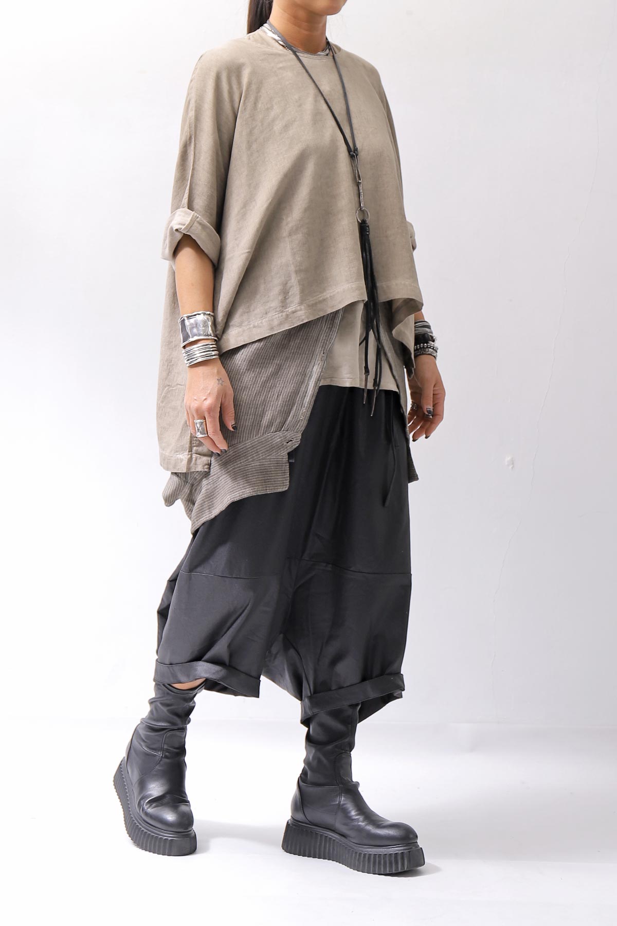 【studio b3】 MULTIWAY TOP&amp;SLEEVELESS TOP SET NB2156_SAND OLD DYE