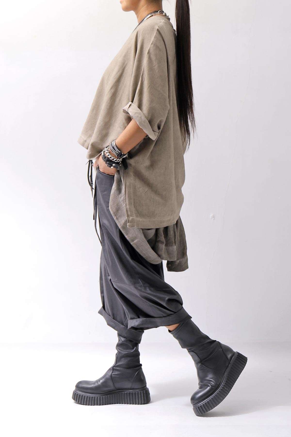 【studio b3】 MULTIWAY TOP&amp;SLEEVELESS TOP SET NB2156_SAND OLD DYE