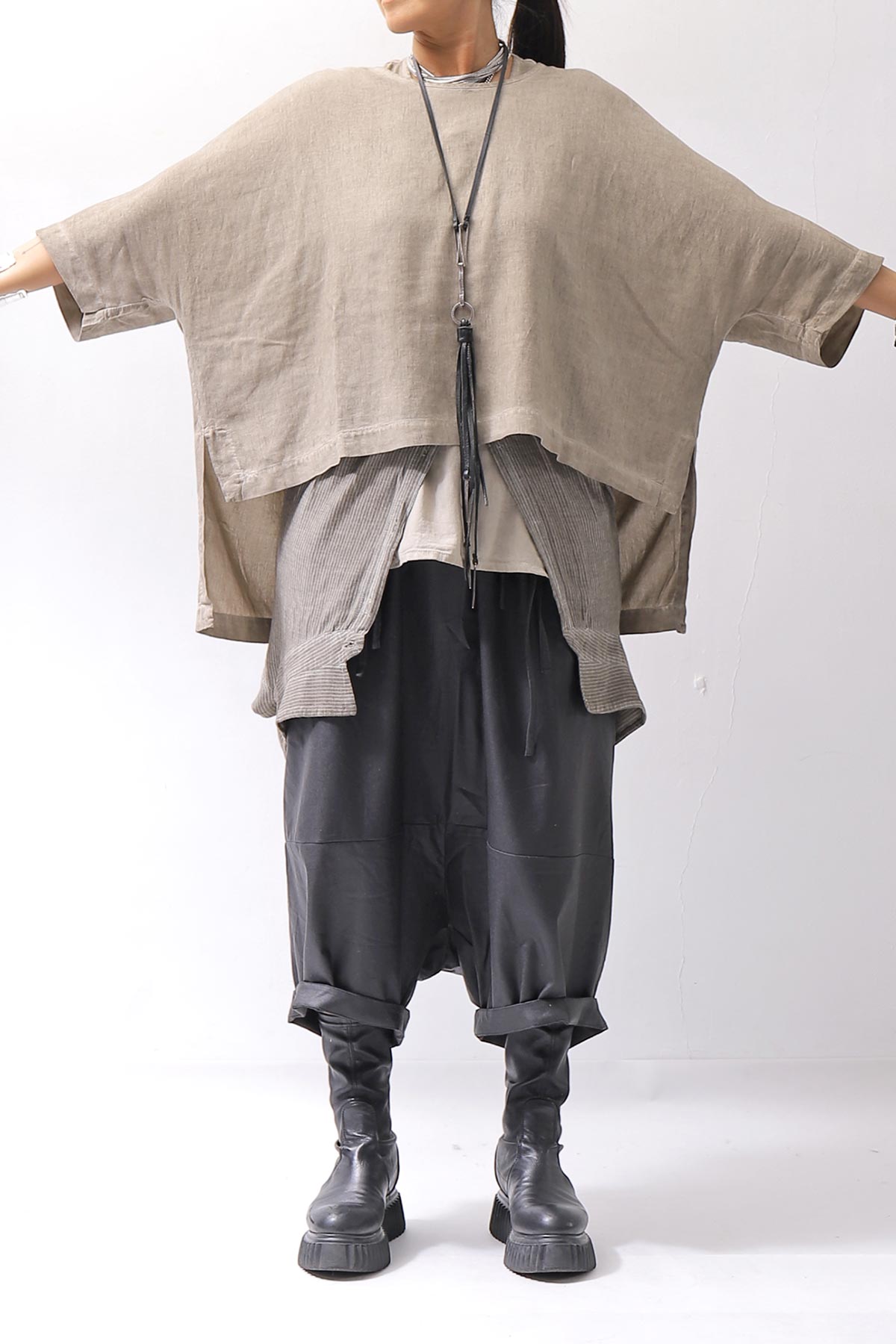 【studio b3】 MULTIWAY TOP&amp;SLEEVELESS TOP SET NB2156_SAND OLD DYE