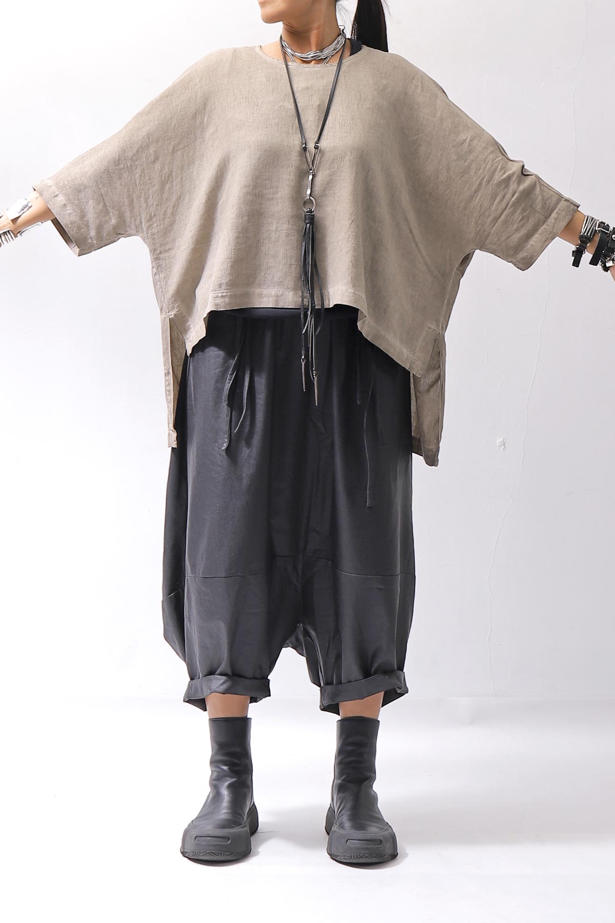 【studio b3】 MULTIWAY TOP&amp;SLEEVELESS TOP SET NB2156_SAND OLD DYE