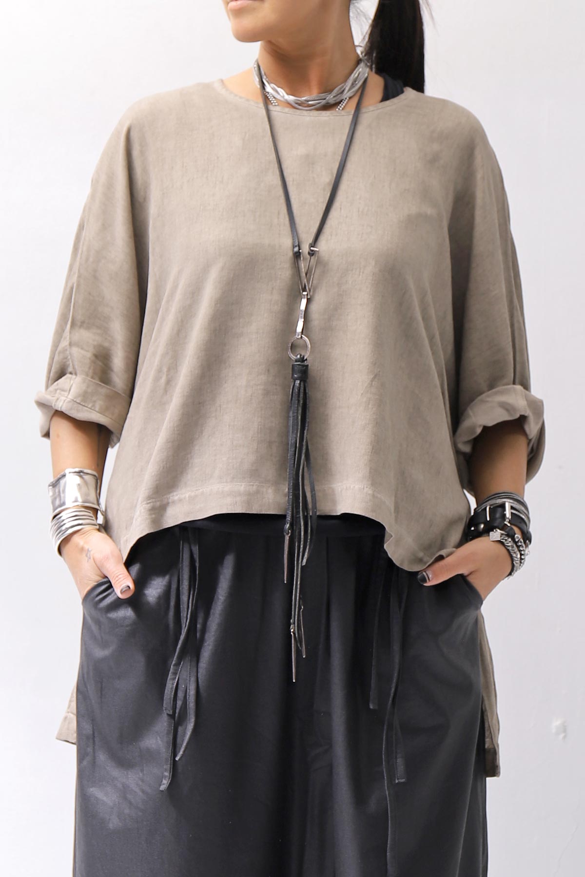 【studio b3】 MULTIWAY TOP&amp;SLEEVELESS TOP SET NB2156_SAND OLD DYE
