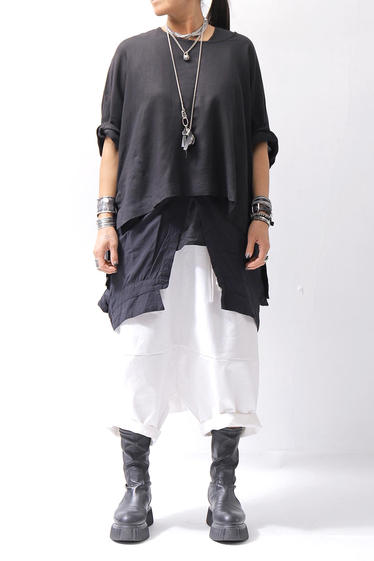 【studio b3】 MULTIWAY TOP&amp;SLEEVELESS TOP SET NB2156_BLACK