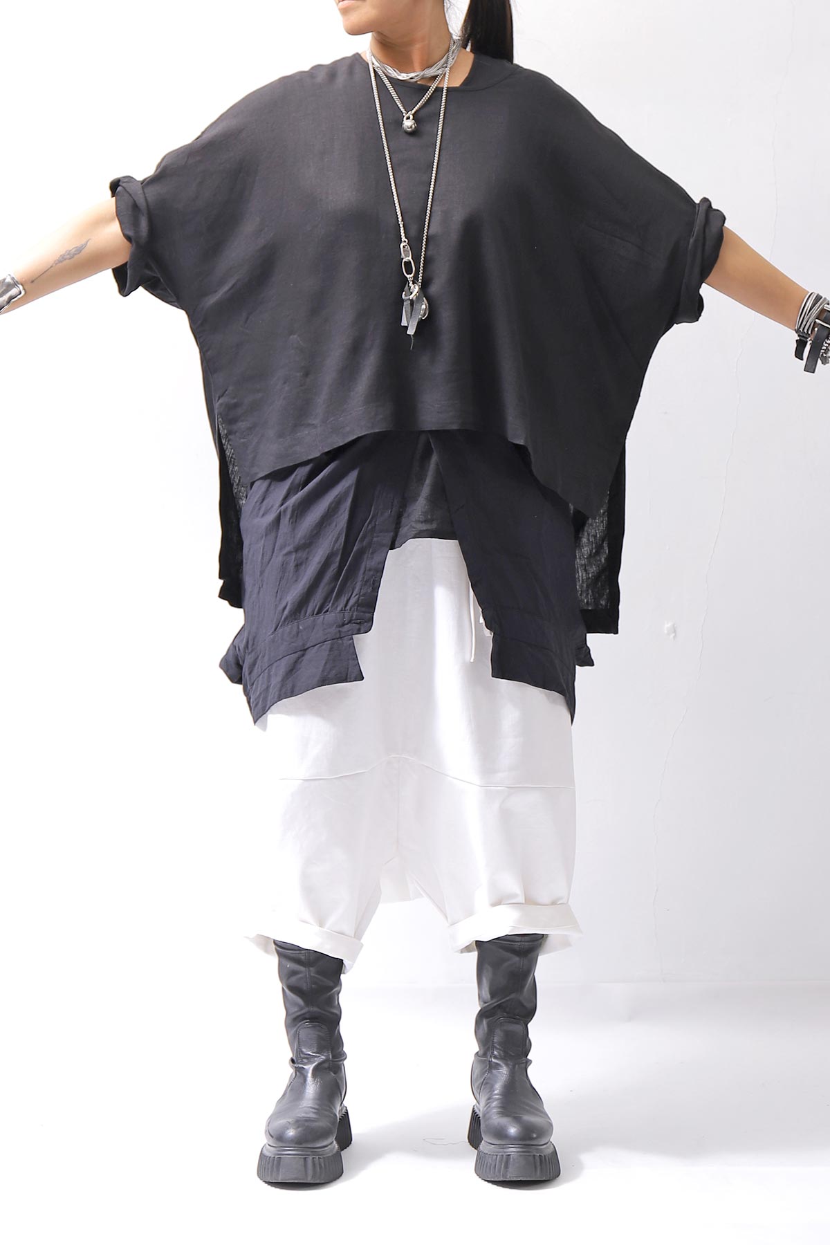 【studio b3】 MULTIWAY TOP&amp;SLEEVELESS TOP SET NB2156_BLACK