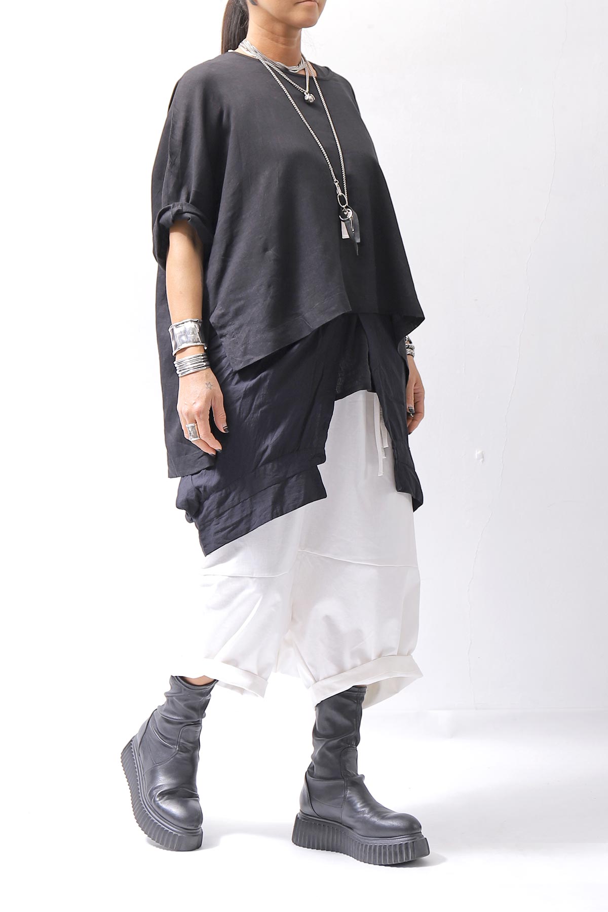 【studio b3】 MULTIWAY TOP&amp;SLEEVELESS TOP SET NB2156_BLACK